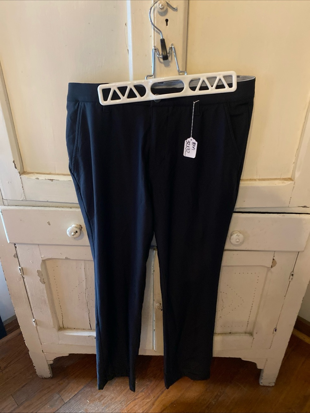adidas Men's Black Dress Pants - Modern Straight Cut 32/32